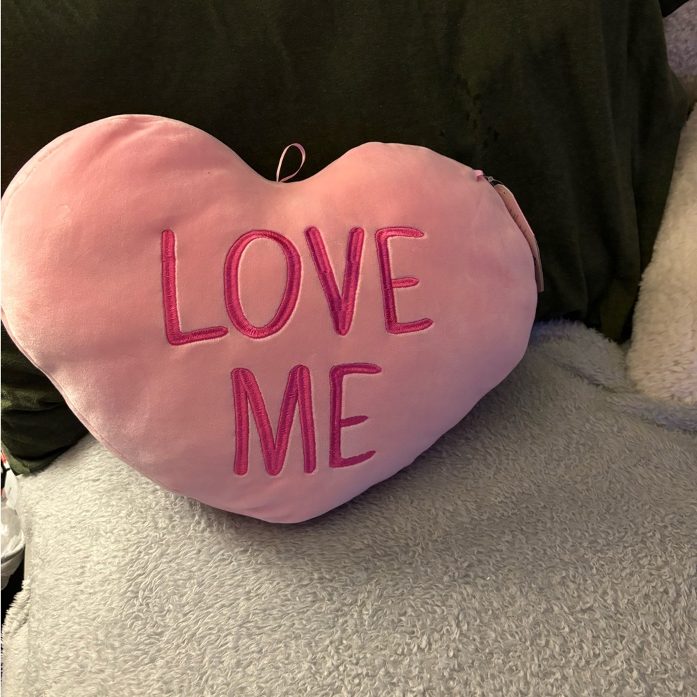 Love me squishmallow candy heart pillow